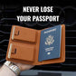 Passport Wallet with AirTag Holder