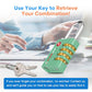 Dual-Opening: Key or Combination Access Lock, TSA Approved Locks for Luggage, Pelican case, Travel, Gym, School, Stainless Steel Shackle. (Multi Color, 4 Pk) (4 Count)