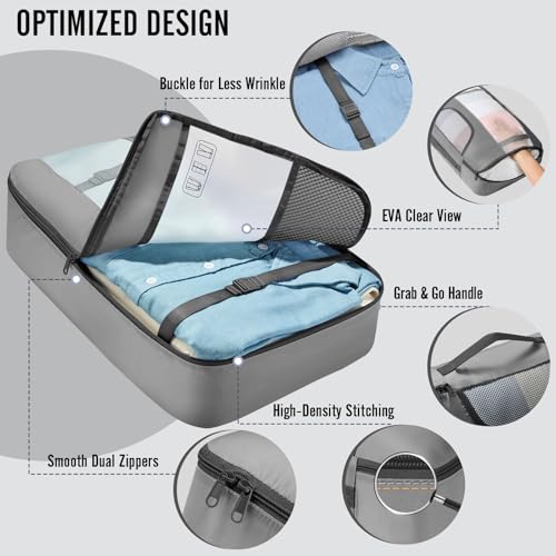 8 Set Packing Cubes for Travel Essentials (8 Count)