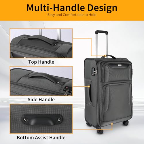 3 Piece Softside Expandable Luggage Set (3 Count)