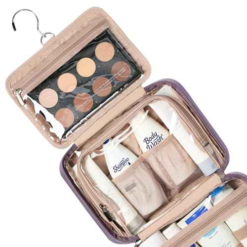 Travel Toiletry Bag for Women Hanging Organizer Makeup Case Pockets