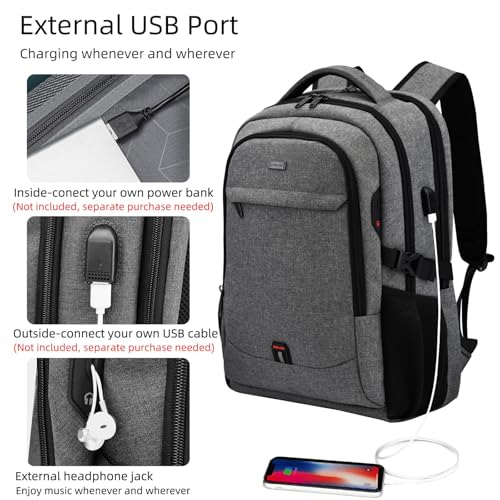 17 Inch Travel Laptop Backpack Water Resistant College Backpack for Men