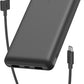 Belkin Portable Charger, USB-C Power Bank 20000 mAh w/ 2 USB-A Ports, 15W w/ Type-A to Type-C Cable for iPhone 16, 16 Plus, 16 Pro, 16 Pro Max, Samsung Galaxy S2, Google Pixel 10, etc. - Black