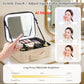 Travel Makeup Bag with Mirror & 8 Adjustable EVA Dividers
