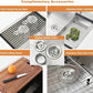 33x19 Drop In Kitchen Sink Stainless Steel Workstation Sink