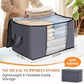 10 Pack Storage Bags for Clothes Blanket Storage Bins with Lids (10 Count)