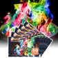 50 Pack) Fire Color Changing Packets for Fire Pit, Indoor/Outdoor Fireplace, Campfires, Bonfires - Mystical Rainbow Magic Flames, Camping Accessories for Family Entertainment