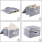 Stackable Storage Boxes with Lids [5 (5 Count)