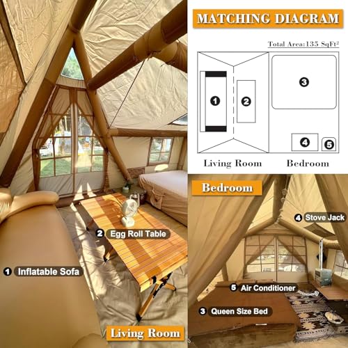 135 SqFt Large Inflatable Tent House