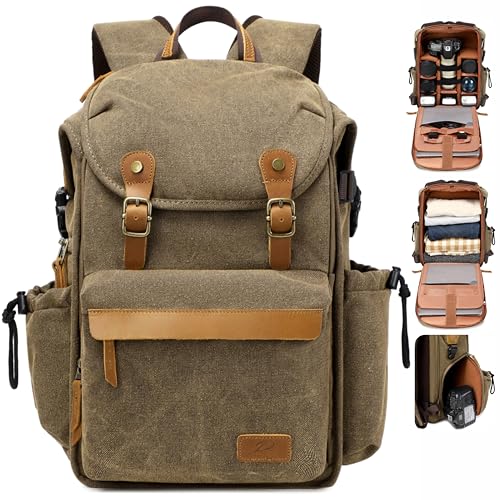 Khaki Camera Backpack