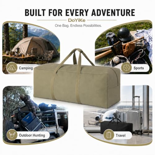 Extra Large Canvas Travel Duffle Bag Heavy Duty