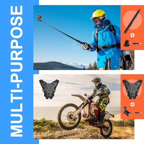 Upgrade Action Camera Accessories Kit Compatible with GoPro DJI Insta360