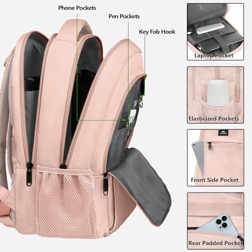 Pink 15.6 Inch Laptop Backpack