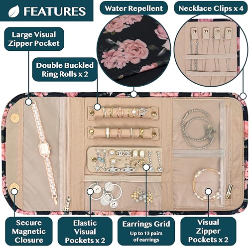 Travel Jewelry Case Organizer
