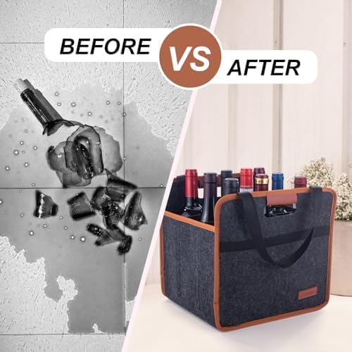 9 Bottle Wine Carrier Tote Bag (2 Count)