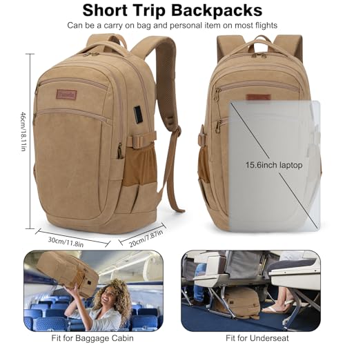 Vintage Canvas Laptop Backpack for Men and Women