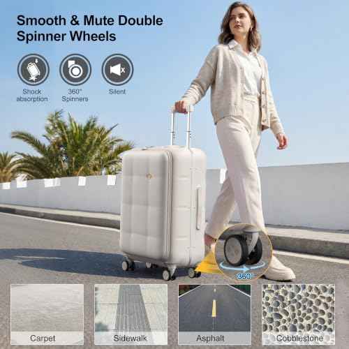 26 Inch Large Checked Luggage Hard Shell Suitcase Top Opening
