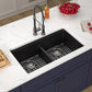 33 Inch Black Undermount Granite Composite Kitchen Sink