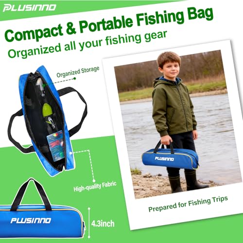 Kids Fishing Pole with Spincast Reel Telescopic Fishing Rod Combo Full Kits for Boys