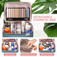 Large Makeup Bag with Mirror Double Layer Travel Make Up Organizer Case