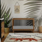Hudson 3-in-1 Convertible Baby Crib, Natural Walnut/Black