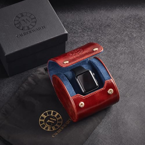 Genuine Napa Leather Watch Roll Travel Case