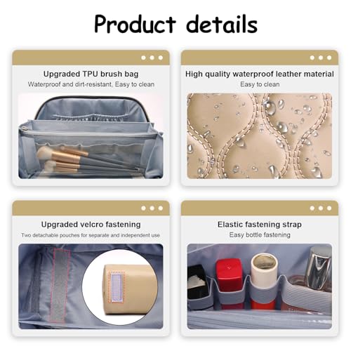 Travel Makeup Bag Cosmetic Bags for Women (3 Count)
