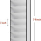 KEEPJOY 10 Tiers White Over Door Shoe Organizer Storage, Hanging Shoe Holder for Door with Large Deep Pockets, Fit 20-30 Pairs Shoe Rack for Sneakers, Boots. (White)