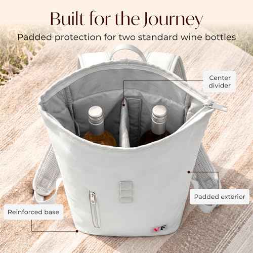 Two Bottle Rolltop Wine Tote Bag