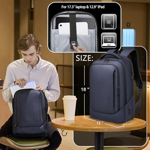 Laptop Backpack for Men for 17.3 Inch Computer Bag with USB A&C Charger