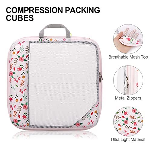6pcs Travel Compression Packing Cubes Set