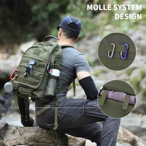 Military Tactical Backpack 40L Large Army 3 Day Pack Molle Bag Backpacks WR Hunting Rucksack