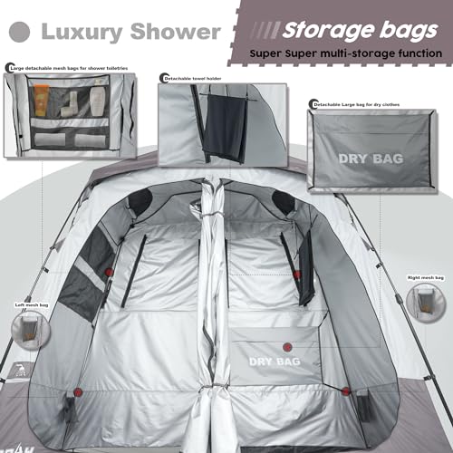 Portable Camping Shower Tent Deluxe Changing Room Easy Set Up Privacy Shelter