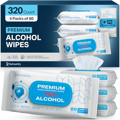 Large Alcohol Wipes (320 Count)