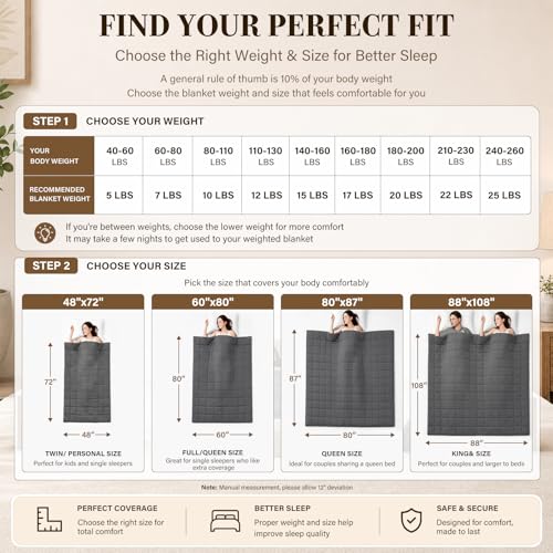 King Size Weighted Blanket for Adults 25lbs