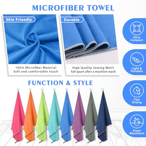2 Pack Microfiber Camping Towels (2 Count)