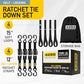 Self Locking Retractable Ratchet Straps (4 Count)