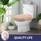 Microfiber Elongated Toilet Seat Cover 19.5"x 15" Machine Washable