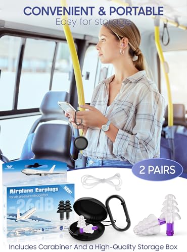 Ear Plugs for Airplane Pressure Relief (2 Count)