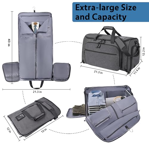 2 in 1 Garment Duffle Bags for Travel Mens Carry
