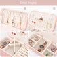 Small Travel Jewelry Box with Double Zipper