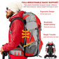 50L Hiking Backpack with Rain Cover for Both Men & Women