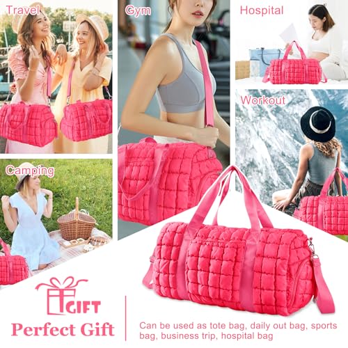 Quilted Travel Duffle Bag Gym Bag for Women