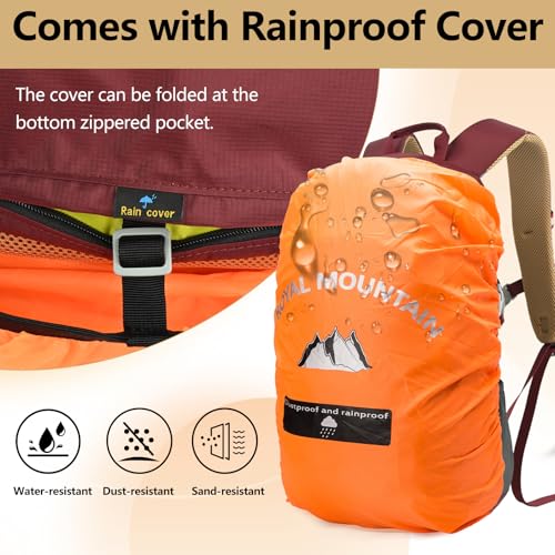 30L Hiking Backpack With Rain
