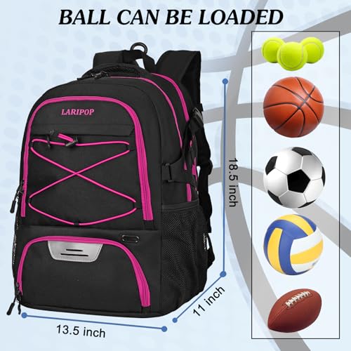 Basketball Backpack Large Sports Basketball Bag with Dedicated Ball Slot & Ventilated Shoe Compartment for Soccer Volleyball Gym Training Travel