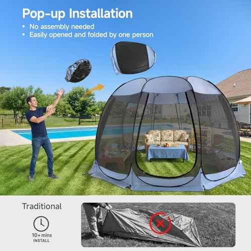 15'x15' Pop Up Screen House Tent