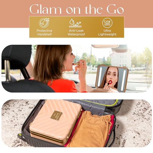 Travel Makeup Case with LED Mirror