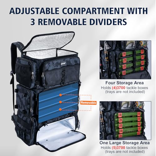 Fishing Tackle Backpack with Cooler