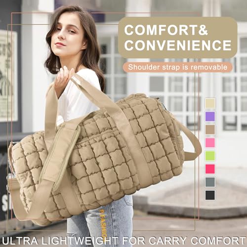 Quilted Travel Duffle Bag Gym Bag for Women