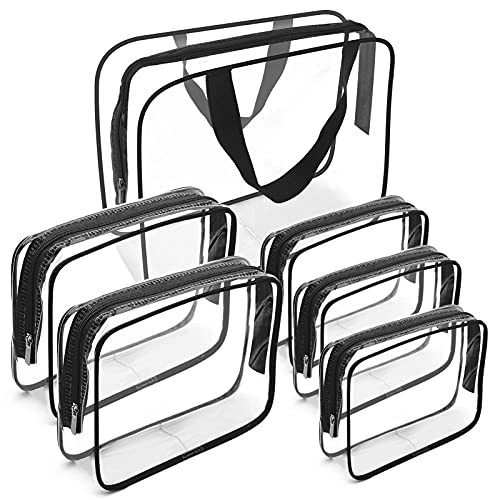 6 Packs Clear Makeup Bags